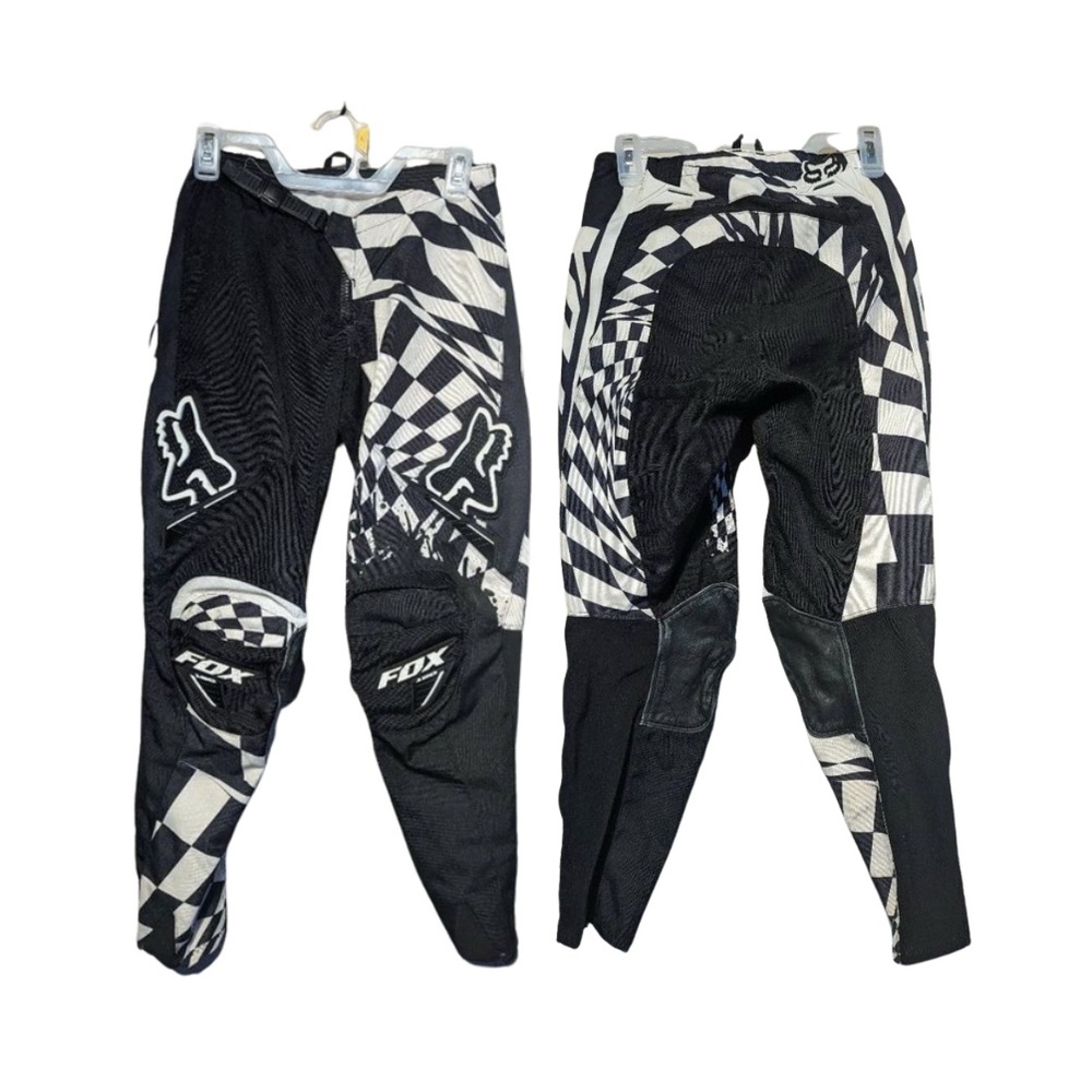 Fox Black and White Checkered Kids Sweatpants